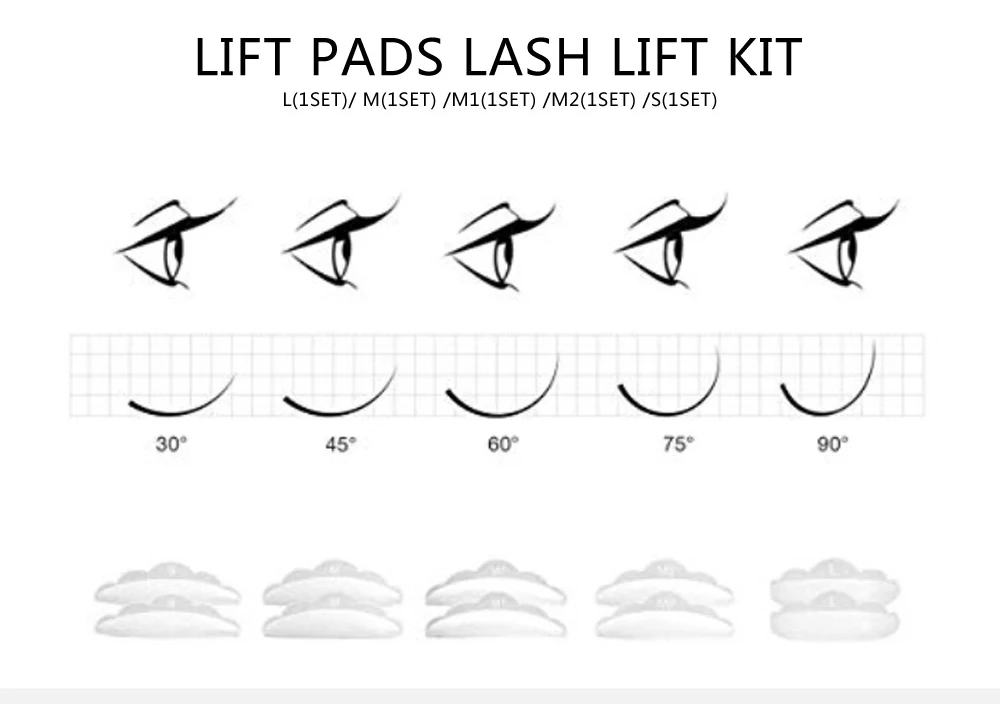 Yelix Lash Lift Professtional Eyelash Lamination Perm Kit Silicone Pads Y-shape Comb Semi-permanent Lashes Curling Private Label
