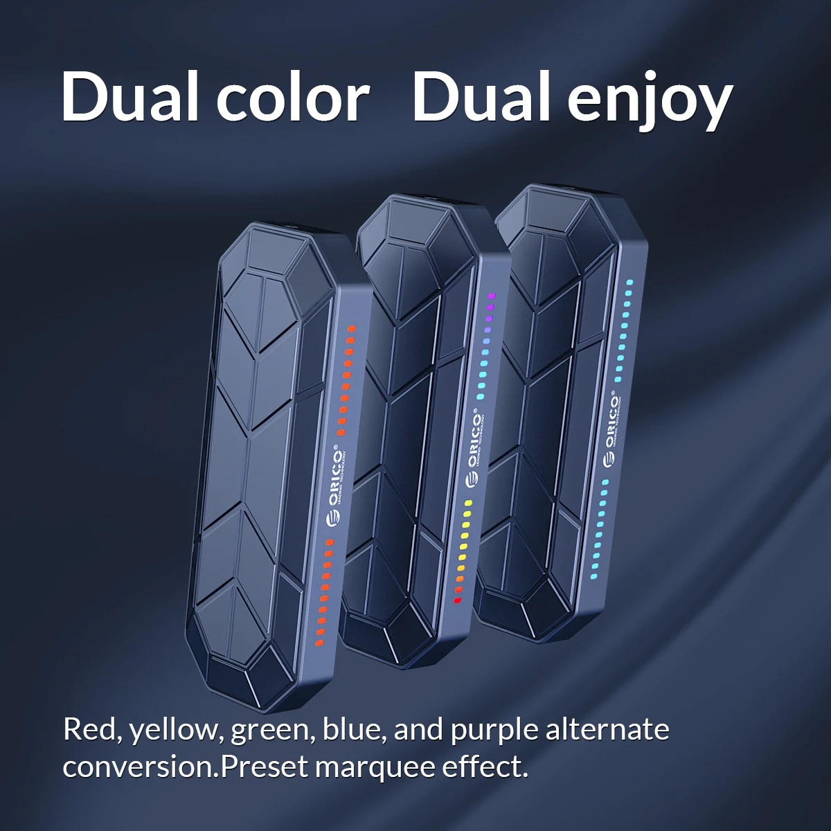ORICO RGB M2 SSD Case NVME Enclosure M.2 to USB Type C 3.1 Gen2 10Gbps SSD Box Cool Game Style M.2 SSD Case