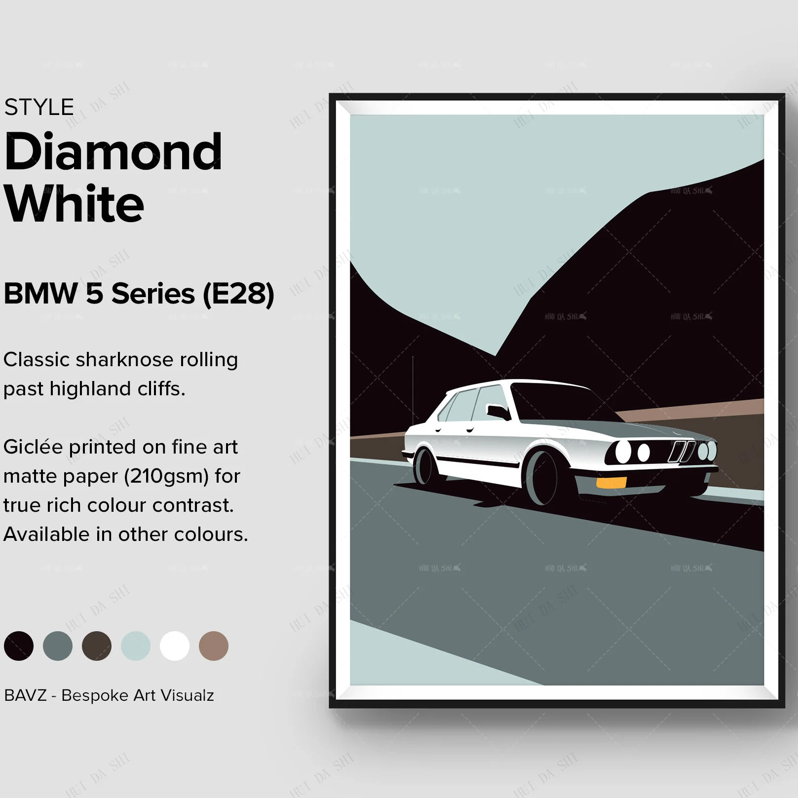 

BMW E28 M3 E30 printed on natural white beautiful canvas for design, gifts, art cars, illustrations, car posters, birthday parti