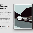 BMW E28 M3 E30 напечатанный на естественном белом красивом холсте для дизайна, подарки, художественные автомобили, иллюстрации, постеры для автомобилей, вечеринки на день рождения