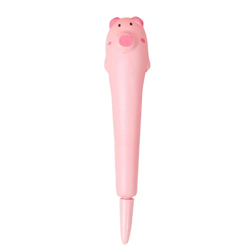

0.5mm Gel Pen Pig Shape Anti-drop Sponge Fancy Students Stress Relief Toy Signature Pen