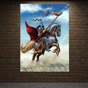 Vintage Crusaders Posters Knights Templar Banners Masonic Flag Wall Art Home Decor Wall Hanging Ornaments Mural HD Wallpapers D1