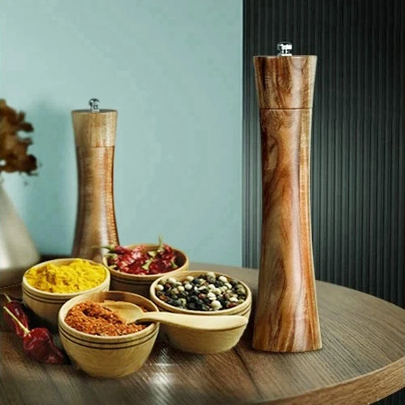 

2 Pcs Kitchen Accessories: 1 Pcs Wood Salt and Pepper Grinder & 1 Pcs Kitchen Stainless Steel Can Opener