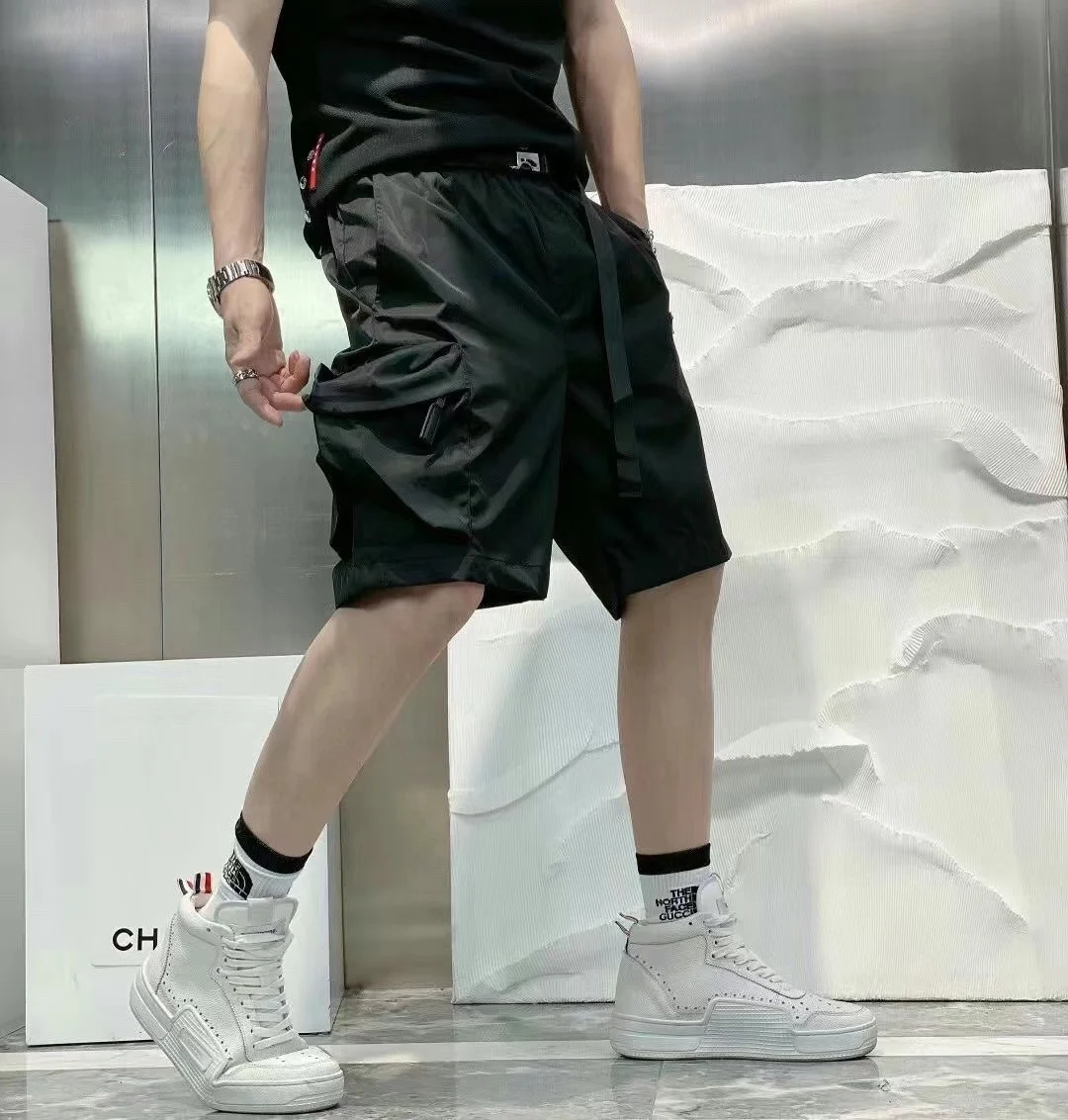 

2021 Summer Men's Shorts New Style Large Side Pockets Decorative Woven Fabric Loose And Comfortable Outdoor Casual Shorts