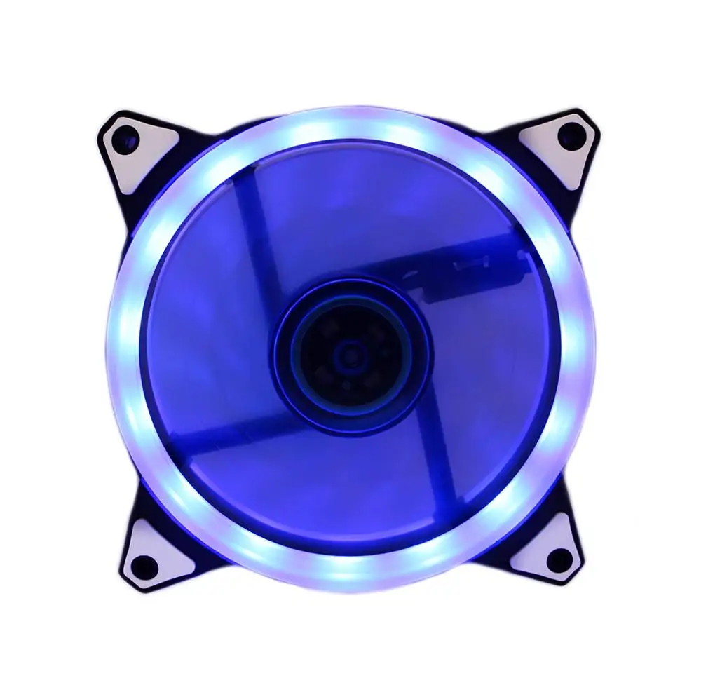 Охлаждающий вентилятор для ПК светодиодный синий по контуру 120 мм | Компьютеры и