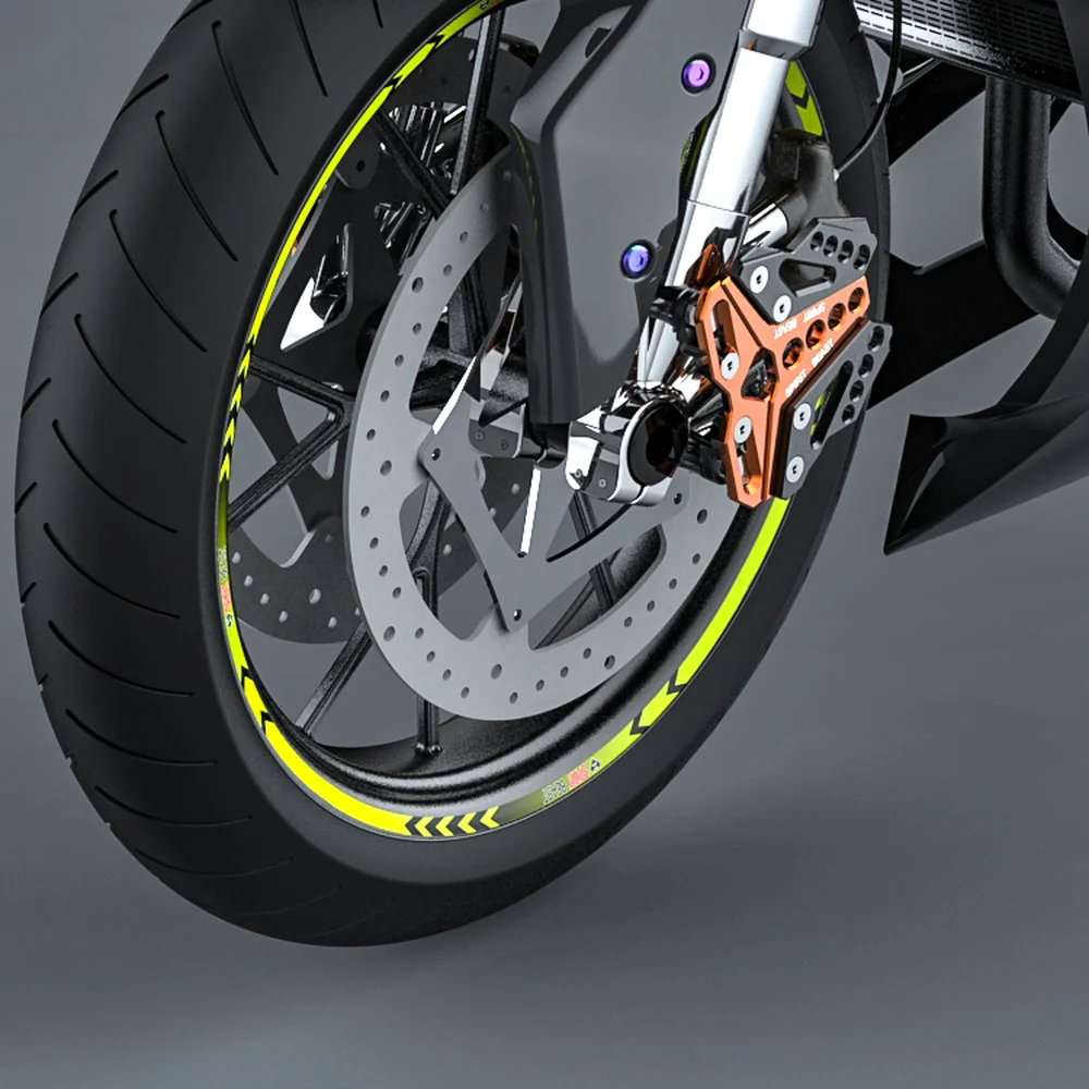 Светоотражающие наклейки на шины для мотоцикла 10-18 дюймов Honda Suzuki Yamaha Kawasaki KTM BMW