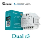 Двухканальный релейный модуль SONOFF DUALR3, 1-10 дюймов, Wi-Fi, мини-переключатель сделай сам, двухсторонний измеритель мощности, умный дом, двухканальныйпереключатель с поддержкой Ewelink