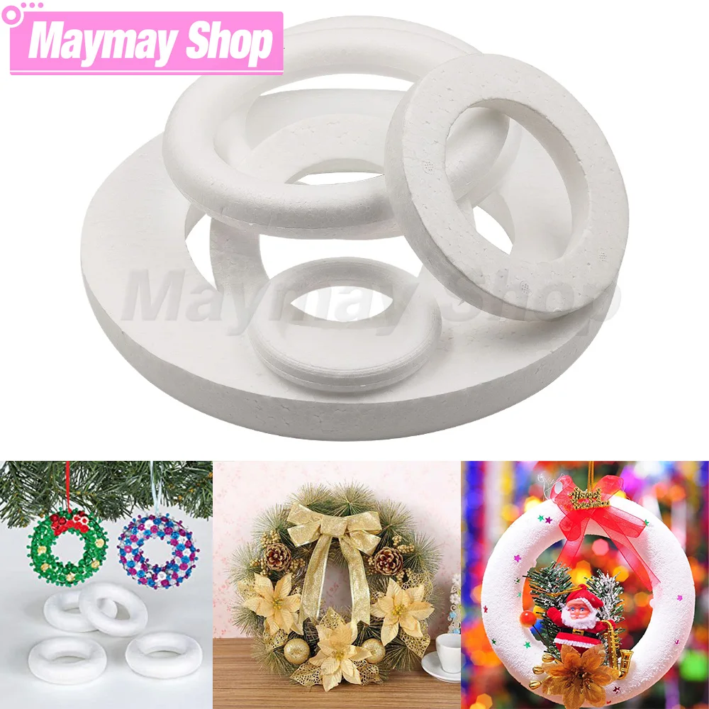 Рождественское кольцо из пенополистирола и пенопласта полукольцо для праздника