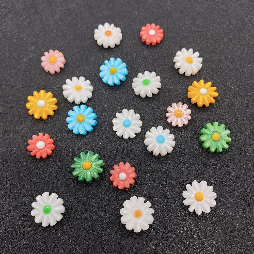 

5pcs/bag Natural Freshwater Shell Beads Daisy Shape Shell Beads for DIY Jewelry Making Necklace Earrings Accessories Charm