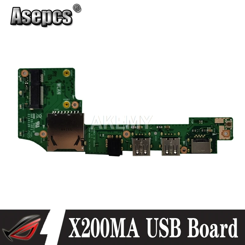 

New Original For Asus x200 x200C x200CA X200M X200MA USB SD Card Reader Audio Board IO_Board Rev 2.0 60NB04U0-IO1020-200