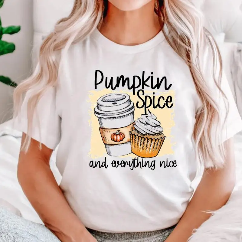 

Women Fall Autumn Truck Watercolor Ladies Thanksgiving Halloween T Top Print Cartoon Shirt 2021 Tee Female Graphic T-Shirts