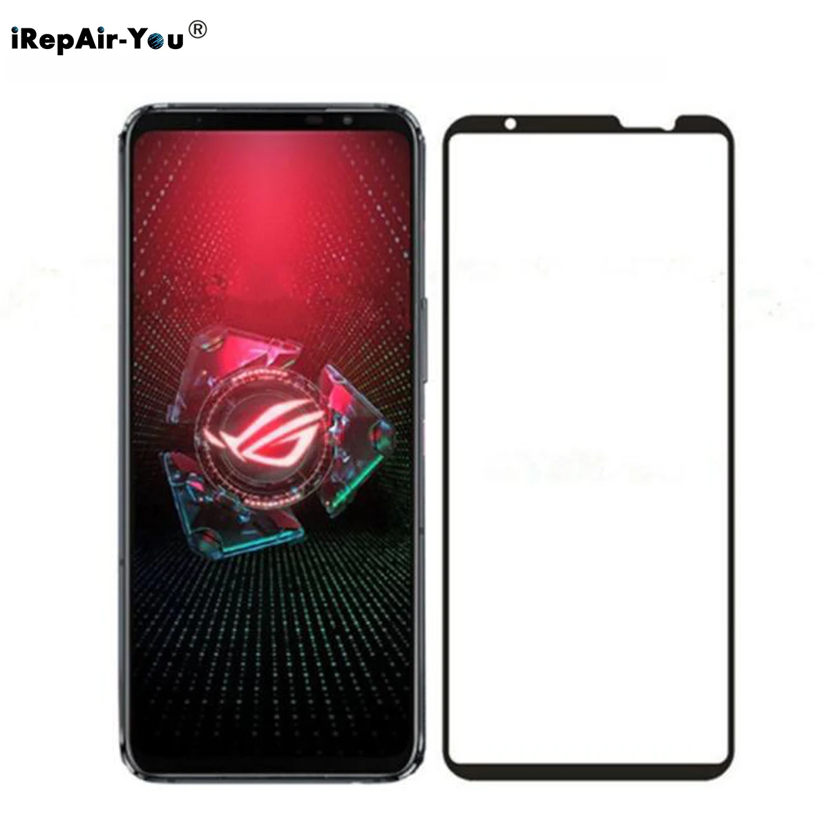 

2PCS Full Cover Tempered Glass For ASUS Rog Phone 5s Screen Protector on ASUS Rog Phone 5 Full Glue Protective Film Glass 9H