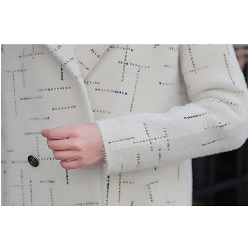 Женское длинное Норковое Пальто Leiouna теплая зимняя верхняя одежда с