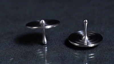 Витой вручную гироскоп из нержавеющей стали в виде капли воды спиннинговый верх