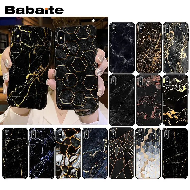 

Beautiful Colorful Balck Gold Marble Pattern Print Phone Case for iPhone XR 11 Pro MaxXS MAX 8 7 6 6S Plus X 5 5S SE