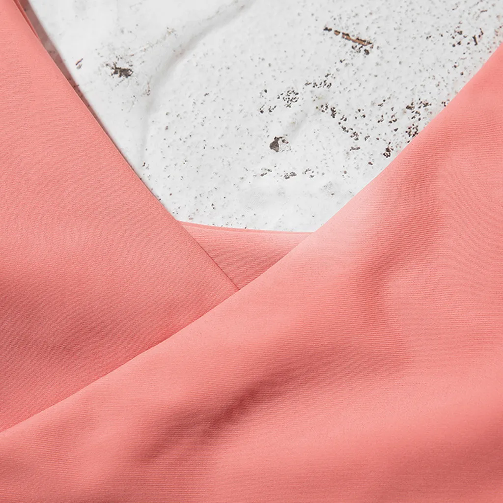 

Swimwear Women Bikini Solid Biquini Strap Hollow Maillot De Bain Femme High Waist Swimsuit Micro Bikini Set Beach Suit Sexy Swim