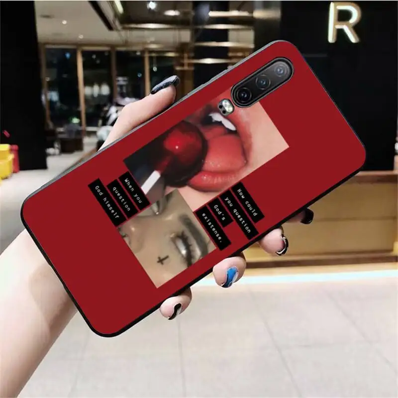 Чехол для телефона в ретро-стиле с красным рисунком Huawei P40 P30 P20 lite Pro Mate 30 20 P Smart 2019