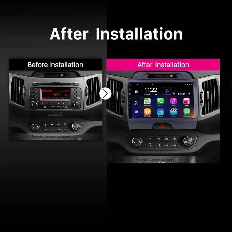 Автомагнитола Seicane 2 Гб ОЗУ аудио GPS сенсорный экран HD Android 10 0 для KIA Sportage 2010 2015