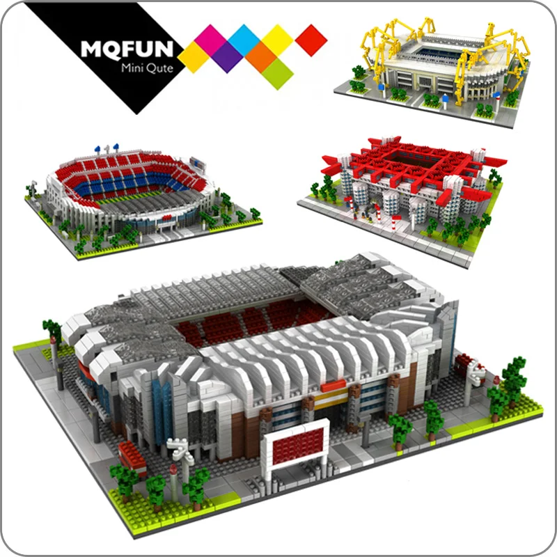 PZX Mini архитектурные Блоки Игрушки для строительства футбольного стадиона модели