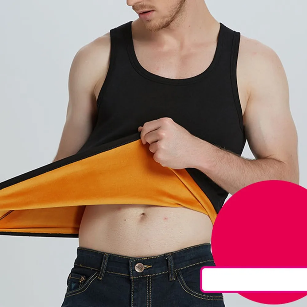 Men Double-Faced Fleece Plus Velvet Thick Warm Vest Kan Mian Slim Underwear Fleece Fashion Undershirt Winter Thermal Underwear