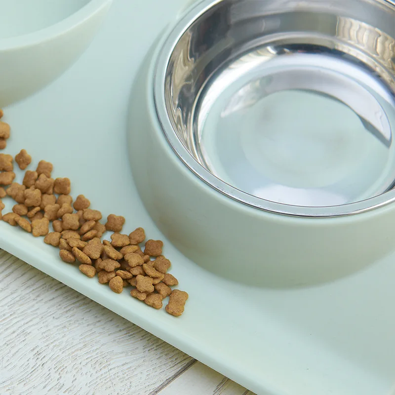 

Cat Bowl Dog Water Feeder Bowl Cat Kitten Drinking Fountain Food Dish Pet Bowl Goods Stainless Steel Food Feeder For Dogs Cats