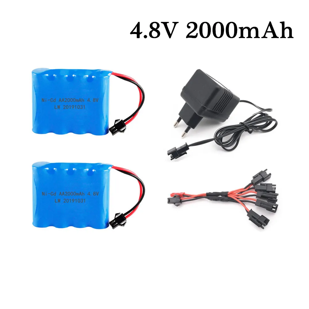 4 8 V Перезаряжаемые 4XAA Батарея пакет 2000 мА/ч NI CD для самолетов RC лодка пульт