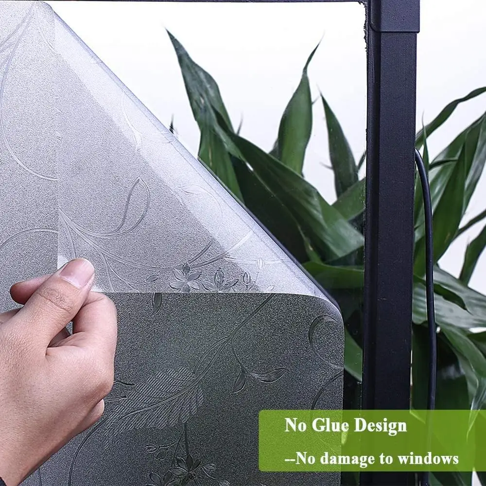 Виниловая оконная пленка YaJing декоративная УФ-наклейка на окна матовая клейкая