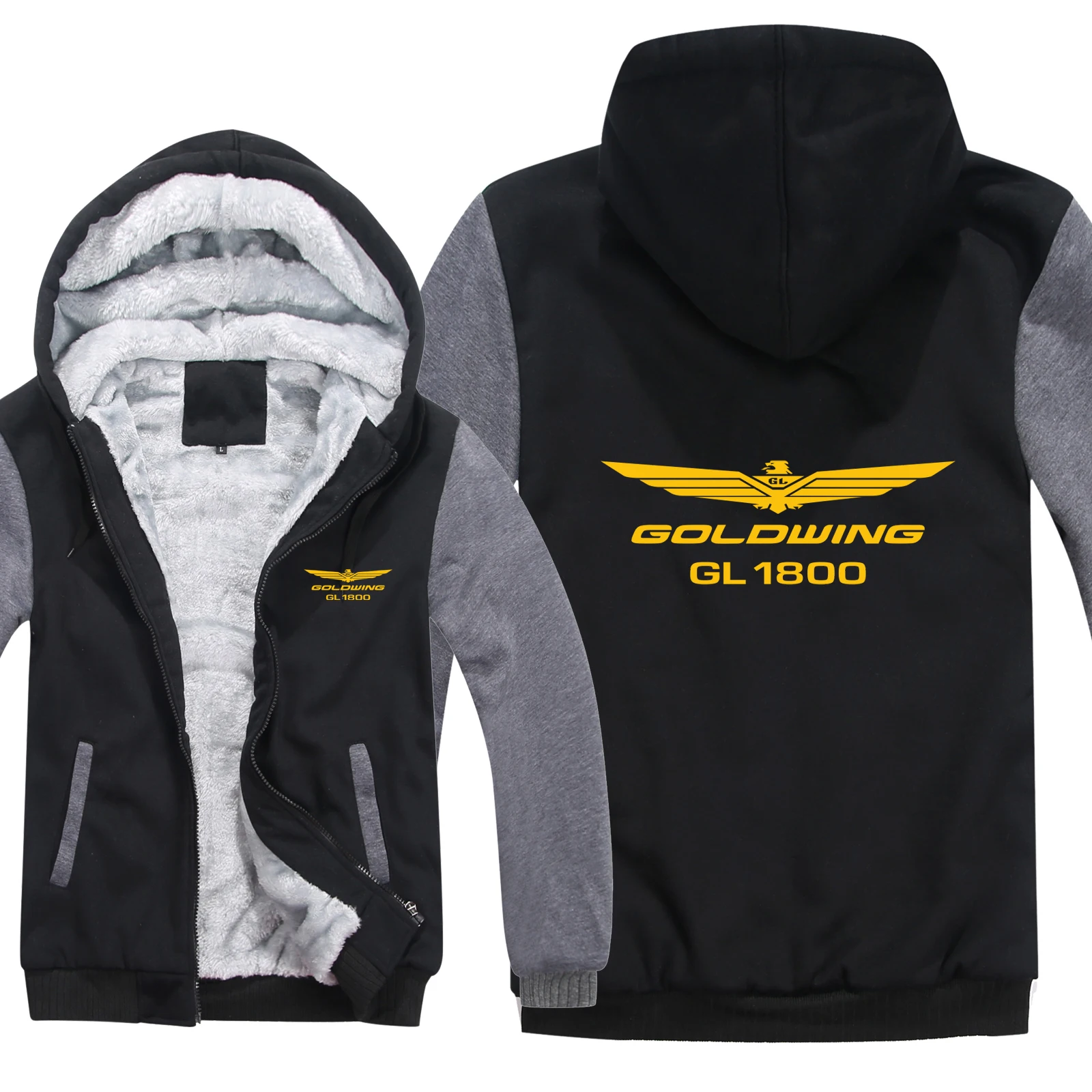 

For Goldwing GL1800 Hoodies Men Fashion Wool Liner Jacket Sweatshirts Hoody B0