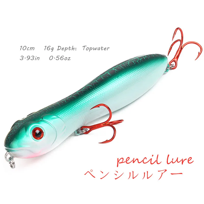 

Popper&pencil Fishing Lure Snake Head Floating Wobblers 10Cm 15G Artificial Bait High-Quality Jerkbait Hard Bait