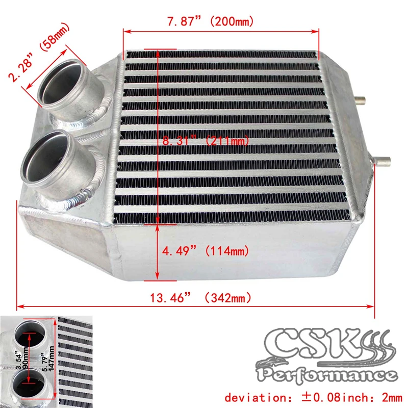 Двухрядный боковой интеркулер с креплением на 2 25 дюйма для Renault 5 GT Turbo 85 91| |