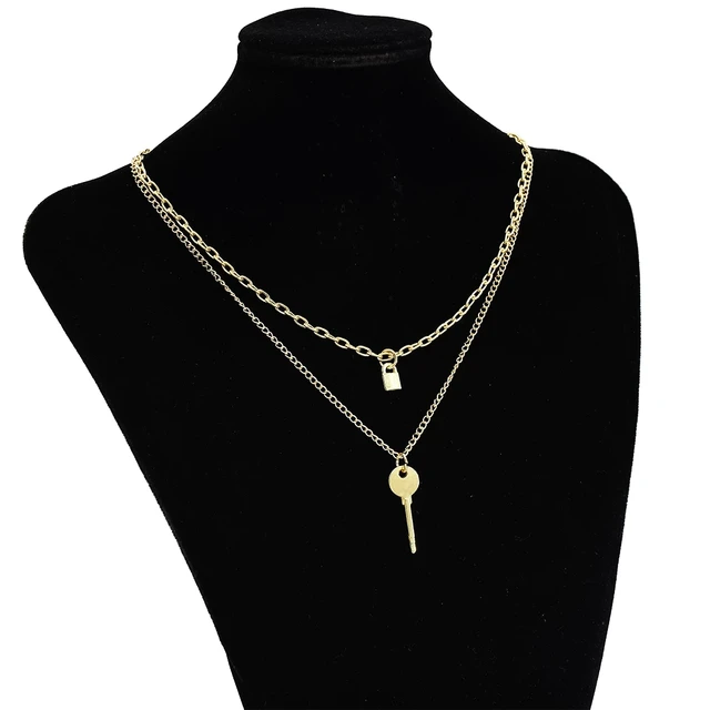 Fashion Niche Design Wild Ladies Gold-plated Key Clavicle Chain Punk Couple Necklace European And American Creative Jewelry 2