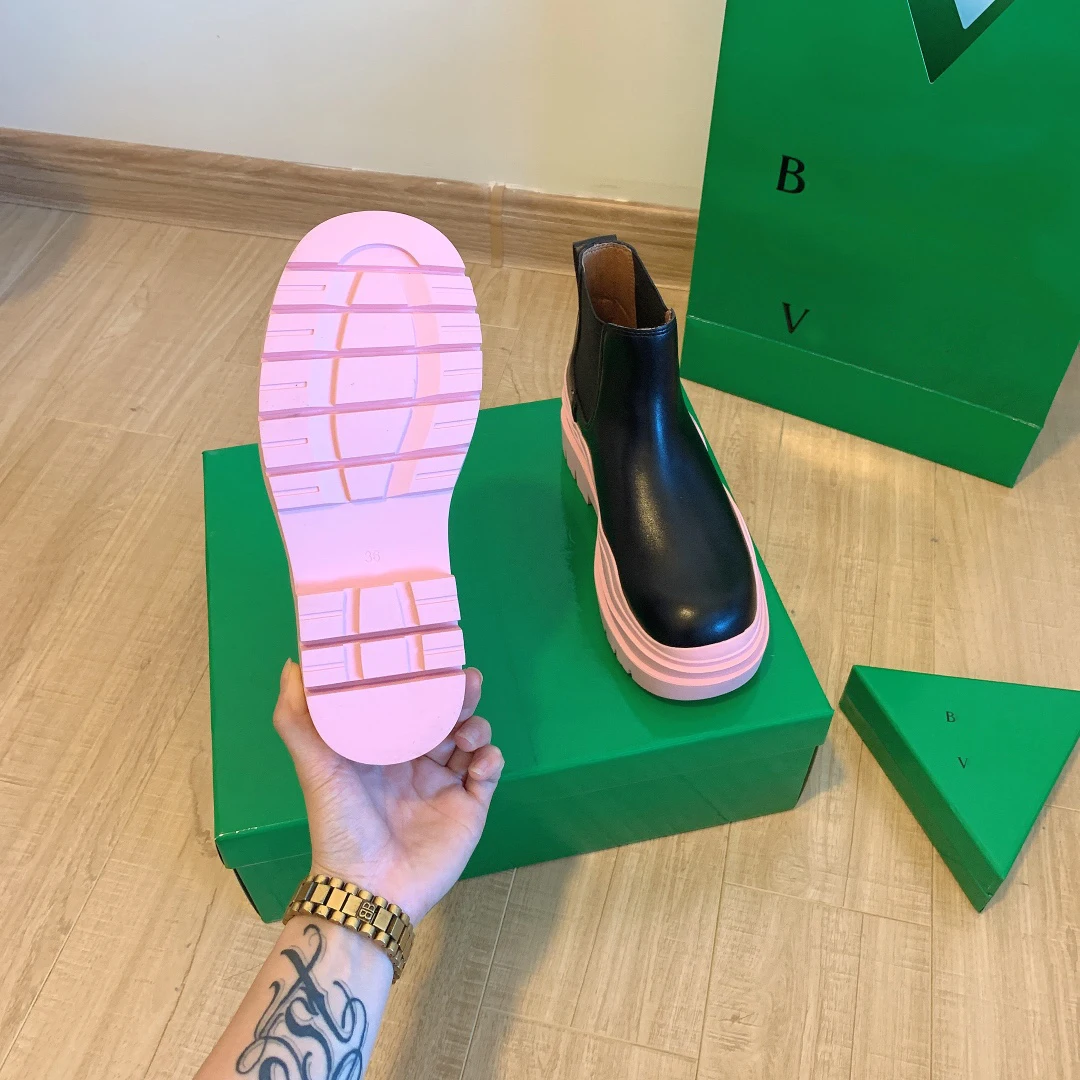 

2021 Autumn New Bv Women's Martin Boots Women Platform Shoes Leather Fashion Trend Ankle Boots