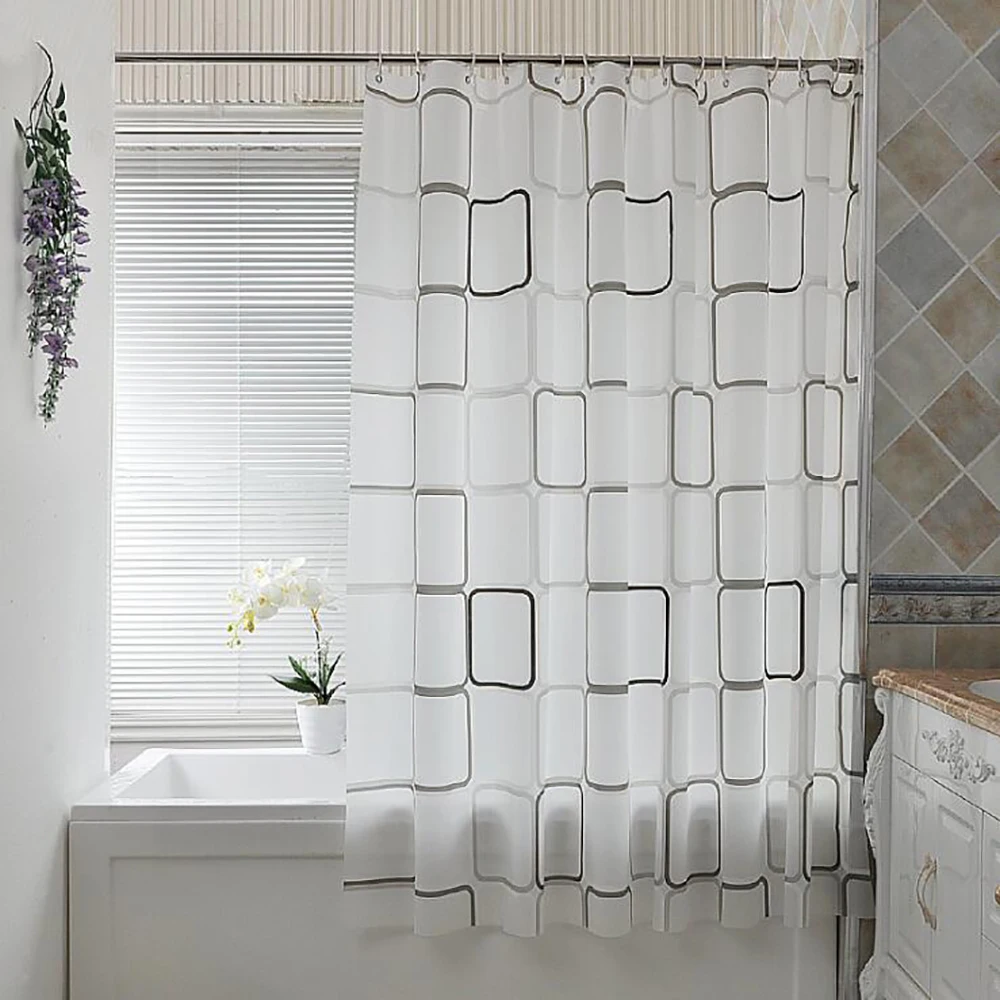 

PEVA European Style Shower Curtain Liner Waterproof Mildewproof Exquisite Bathroom Decoration Accessories