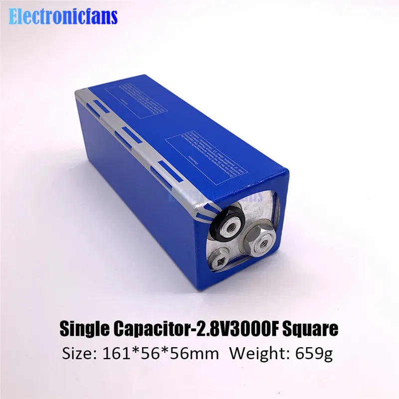2,8 V 3000F сверх яркий конденсатор низкий ESR высокочастотный супер конденсатор 2.8V3000F для автомобиля Авто Блок питания 161*56*56 мм