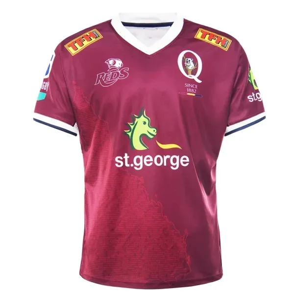 

2021/22 QUEENSLAND REDS, регби, домашний трикотаж, размер S-M-L-XL-XXL-3XL-4XL-5XL