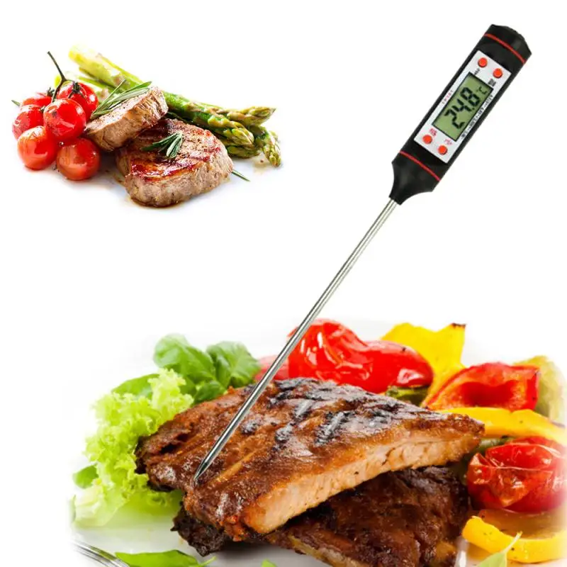 

1PC Digital Meat Thermometer Cooking Food Kitchen BBQ Probe Water Milk Oil Liquid Oven Digital Temperaure Sensor Meter