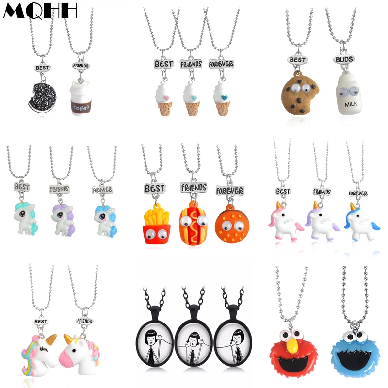 Набор ожерелье лучшие друзья с подвесками в виде мультяшных животных овец