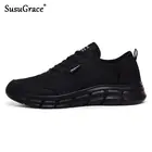 Мужские кроссовки SusuGrace, дышащая Спортивная обувь для бега, нескользящая обувь, на весну