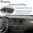 Беспроводной Автомобильный плеер CarPlay для BMW CIC,NBT,EVO System X3 F25 X4 F26 2011-2020, с Android Mirror Link
