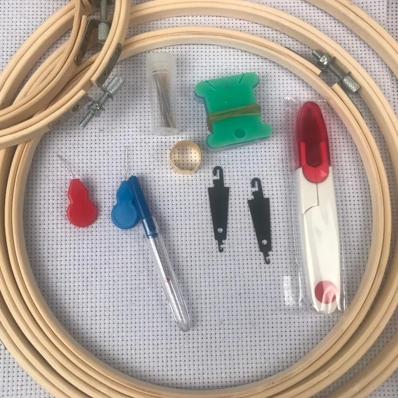 5 шт. бамбуковые нитки для вышивки крестиком 50 ножницы Швейные аксессуары женщин