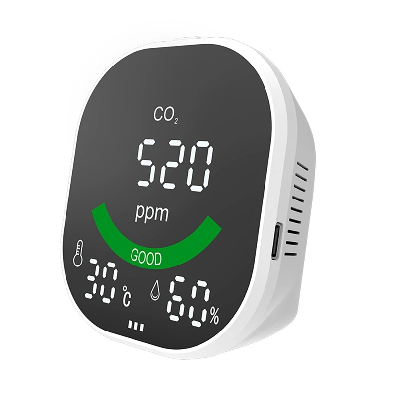 

Promotion! Air Quality Co2 Monitor Carbon Dioxide Sensor Detector Temperature And Humidity Sensors LCD Display For Home Office