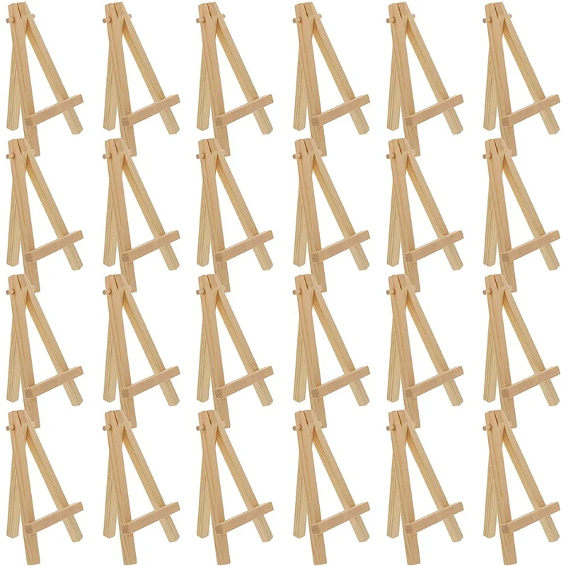

24 шт 12,7 Мини Деревянный Дисплей стойки, мольберты, столешница, стойки, подходит для детских изделий кустарного промысла, визитные карточки