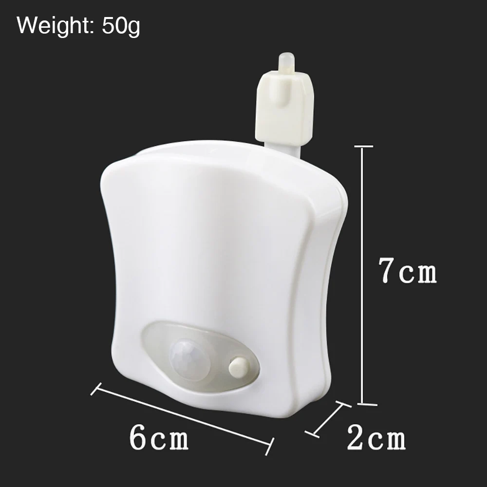 

Toilet Night Light Motion Toilet Light with 8 Colors Changing Waterproof Toilet Bowl Light Inside Toilet