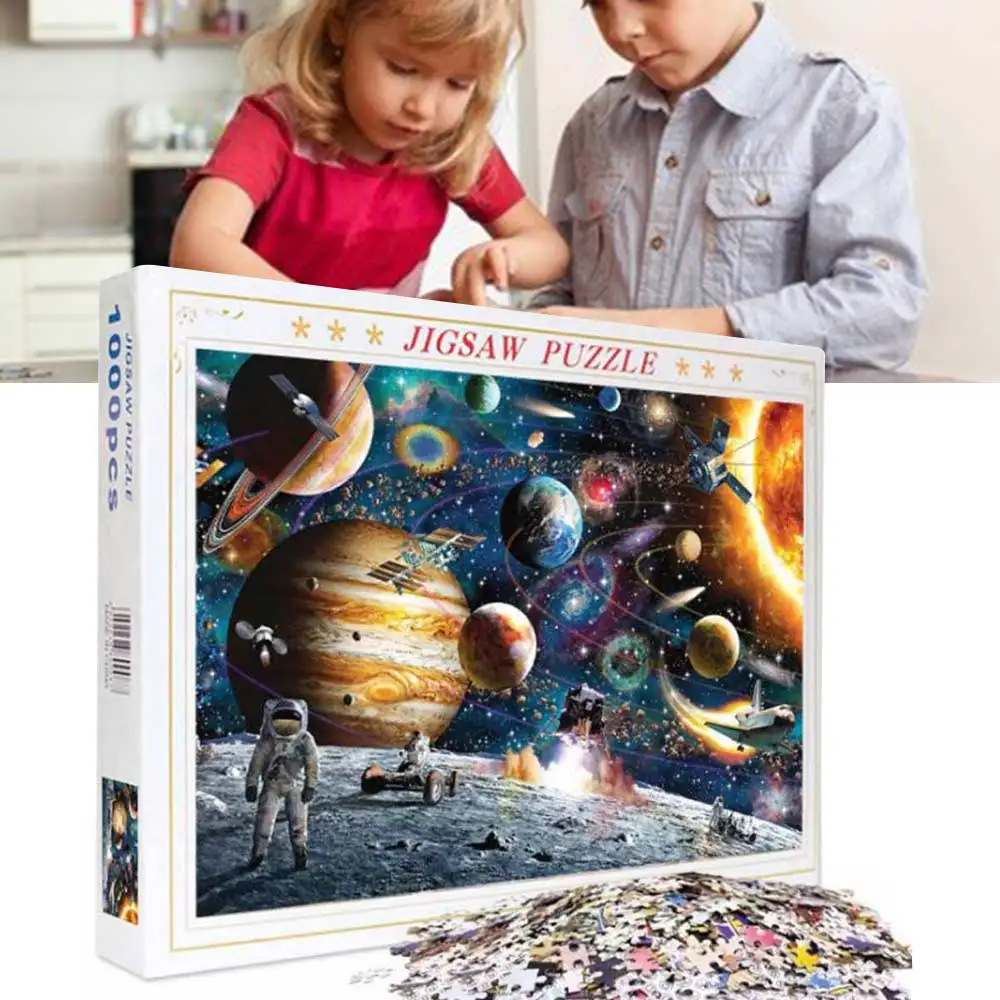 1000 шт головоломки деревянные бумажные Обучающие игрушки пазлы для детей