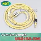 8-жильный кабель для наушников из чистого серебра 99.99% пробы с позолотой для Nighthawk Monoprice M650 Monolith M1060 M1060C M565 LN006486