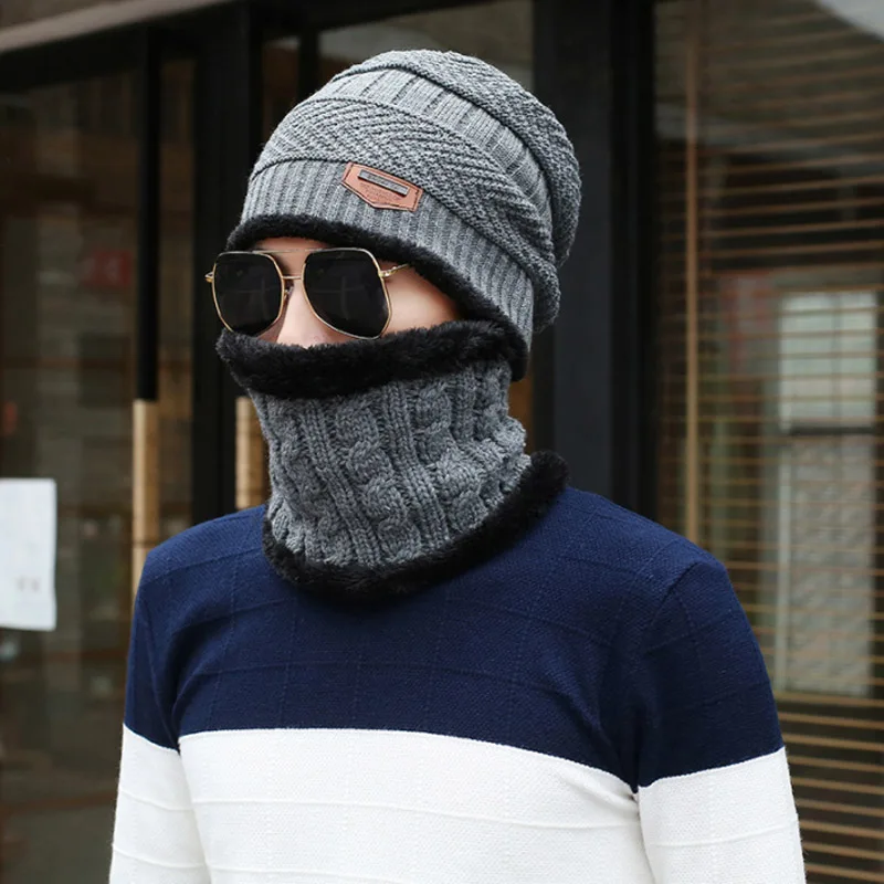 2019 Корейская версия новой мужской шапки плюс бархатные велосипедные теплая