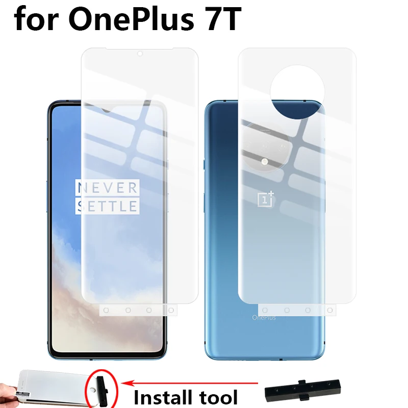 Новая мягкая 4D полноразмерная Защитная Гидрогелевая пленка для OnePlus 7T с