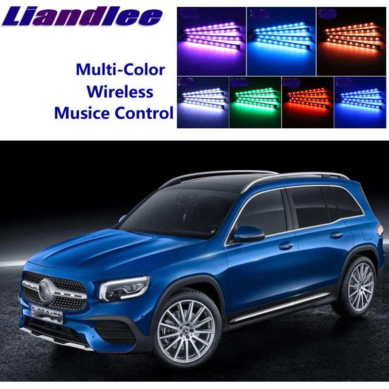 

LiandLee Car Interior Floor Decorative Atmosphere Seats Accent Ambient Neon light For Mercedes Benz GLB MB X247 2019 2020