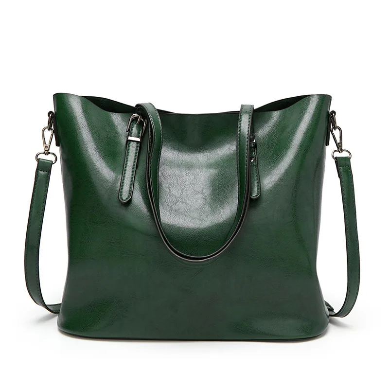 

Women Shoulder Bag Fashion Women Handbags Oil Wax Leather Large Capacity Tote Bag Casual Pu Leather women Lady Messenger bag