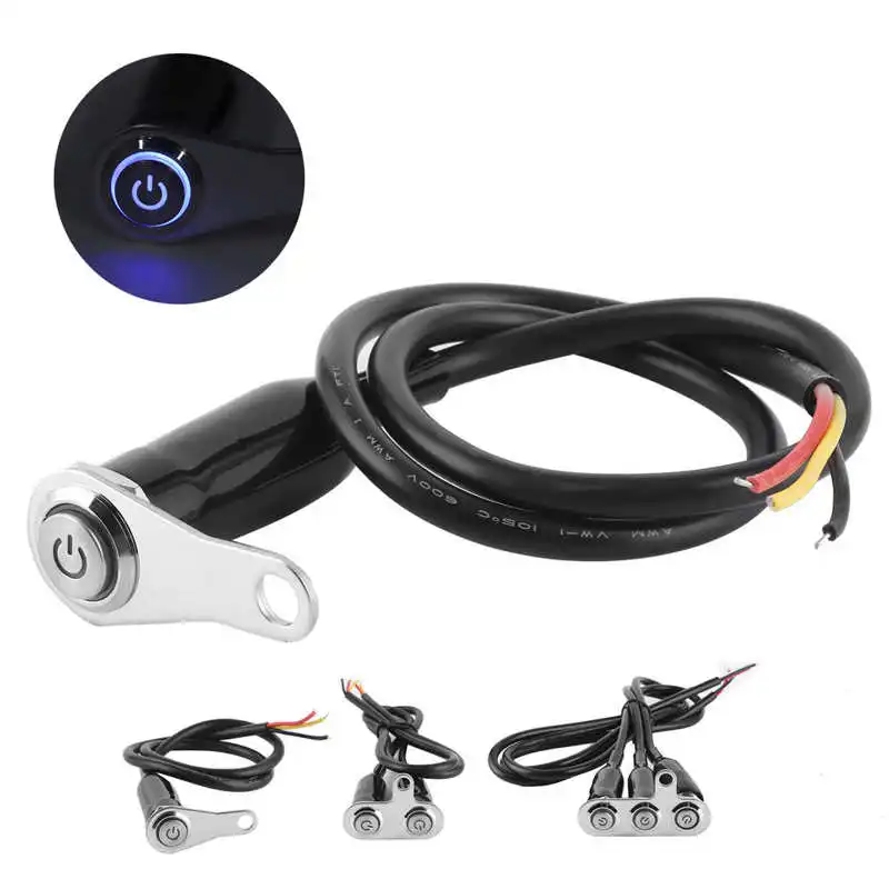 Светодиодный переключатель на руль мотоцикла из нержавеющей стали 12 В С